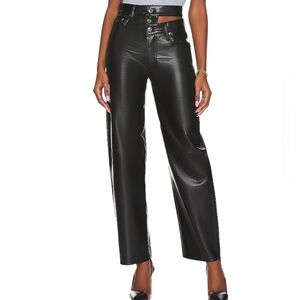 Agolde Black Straight Leg Pants